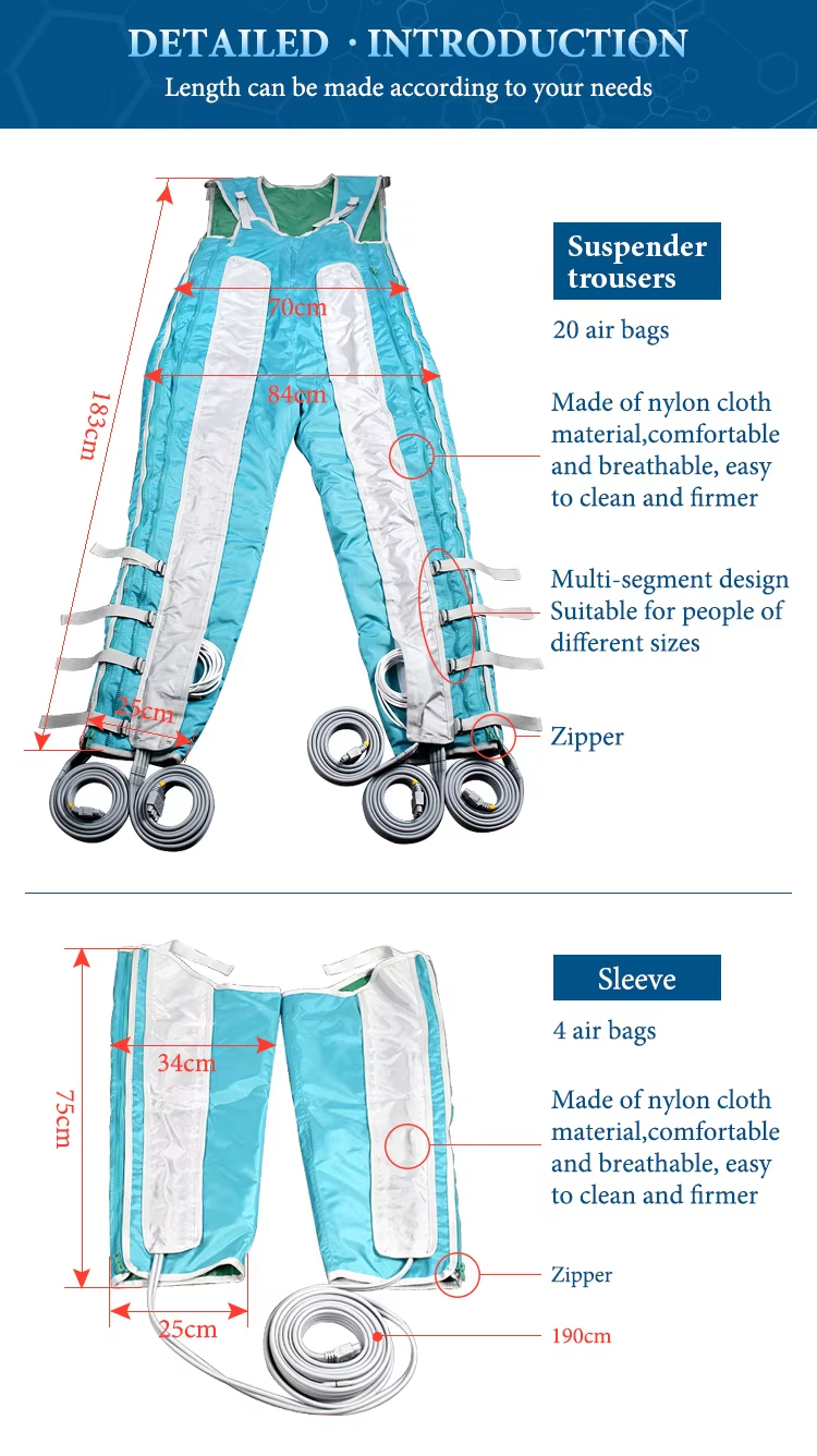 overall 24 Air Bags Full Body Infrared Pressotherapy Lymph Drainage Machine