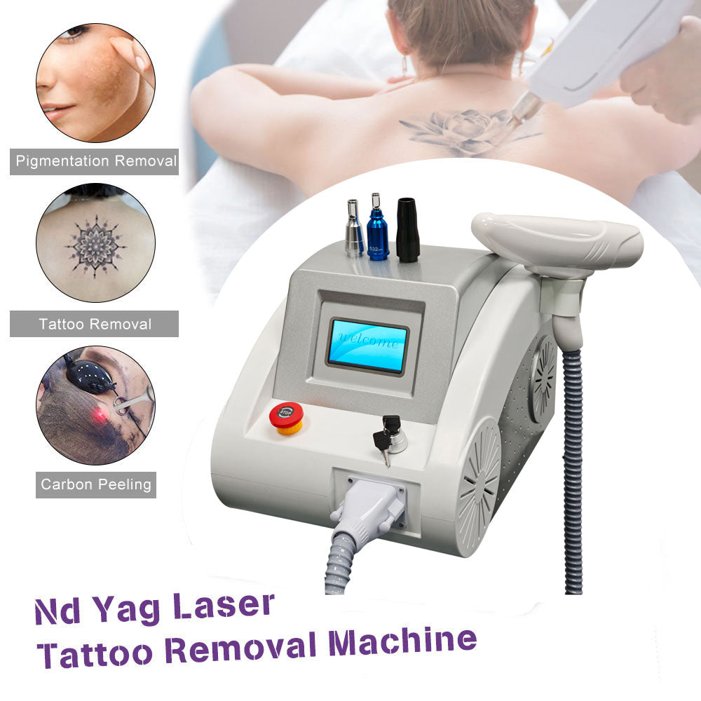 Portable 532Nm 1064Nm Q Switched Nd Yag Laser Tattoo Removal Carbon Peeling Beauty Machine