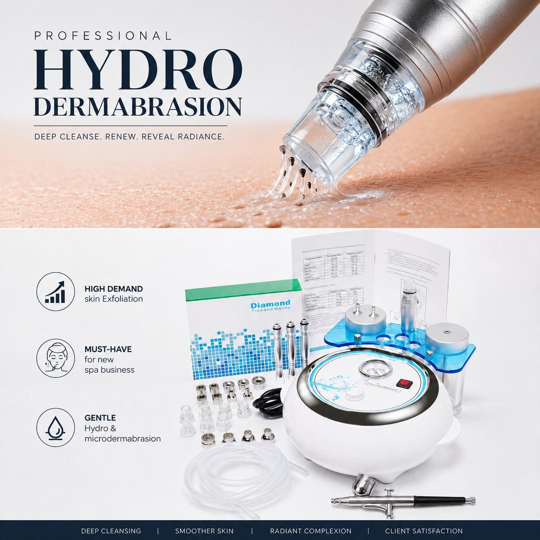 hydro dermabrasion +microdermabrasion+spray 3 in 1 beauty device