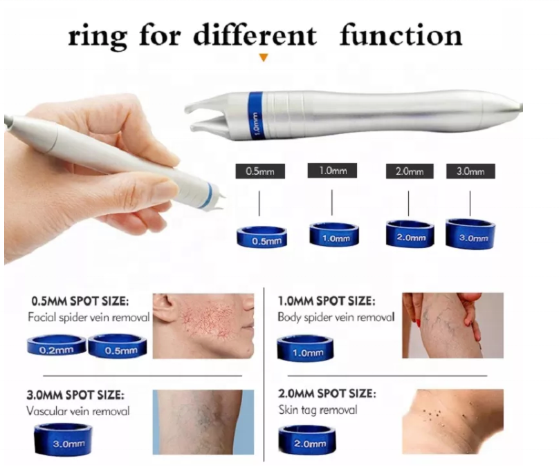 Portable 2 in 1 980nm Diode Laser Spider Vein Removal Equipment 980nm Vascular Removal Machine with Cold Hammer