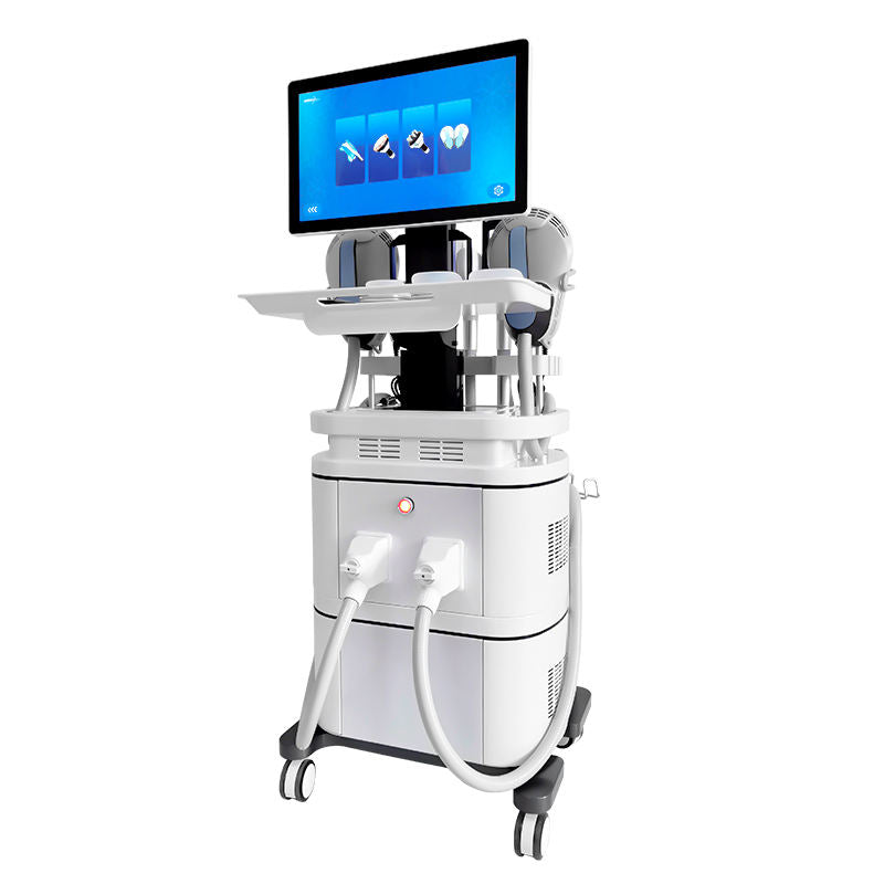 360-Degree 6 in 1 Cryo and RF Vacuum 40K Cavitation EMS Muscle Stimulator Body Sculpting Fat Freezing Slimming Machine