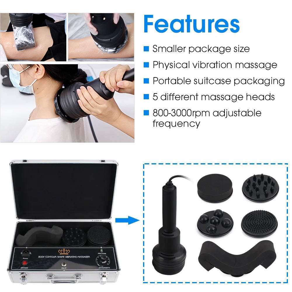 G5 Vibrator Massager Muscle Relaxing Body Portable 5 Heads Massage Slimming Machine