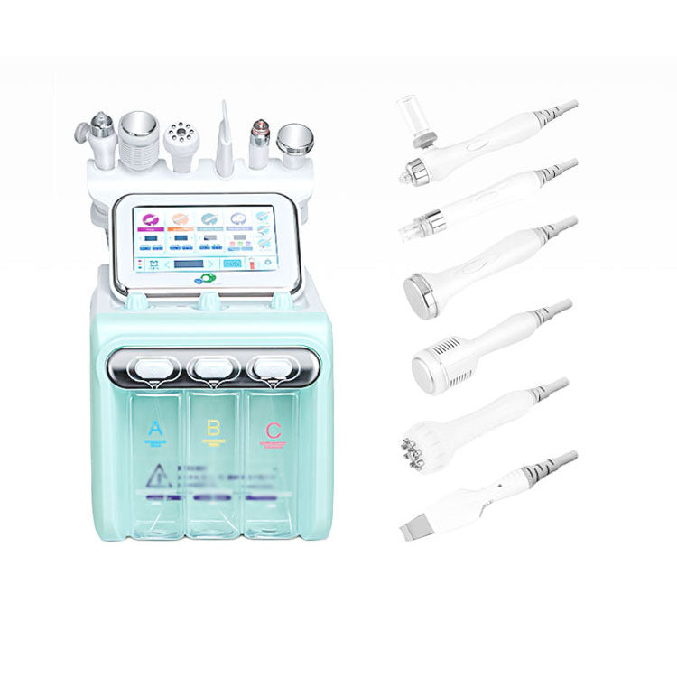 6 Handles Oxygen Spray Hydra Beauty Facial Machine Multifunctional Face Care Device for Beauty Spa