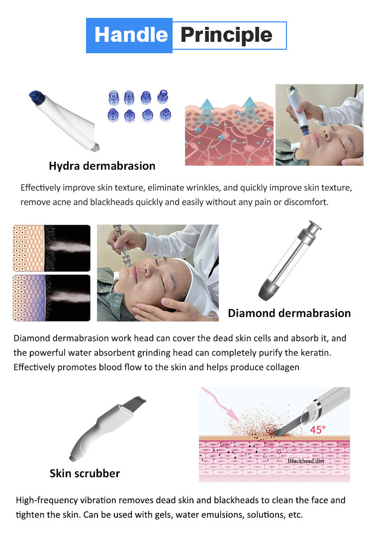 13 in 1 Multifunctional Hydra Skin Beauty Oxygen Facial Aqua Peeling Hydro Microdermabrasion Machine