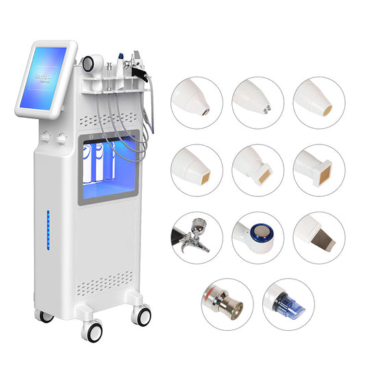 11 in 1 Wrinkle Remover Oxygen Hydro Diamond Microdermabrasion Hydra Water Aqua Crystal Micro Dermabrasion Peeling Facial Machine for Skin Peeling