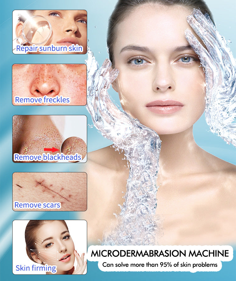 11 in 1 Wrinkle Remover Oxygen Hydro Diamond Microdermabrasion Hydra Water Aqua Crystal Micro Dermabrasion Peeling Facial Machine for Skin Peeling