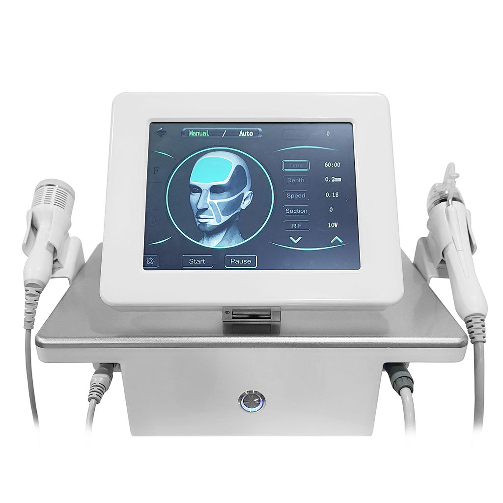 Portable 2 in 1 Microneedling Fractional Gold RF Microneedle Machine with Cold Hammer