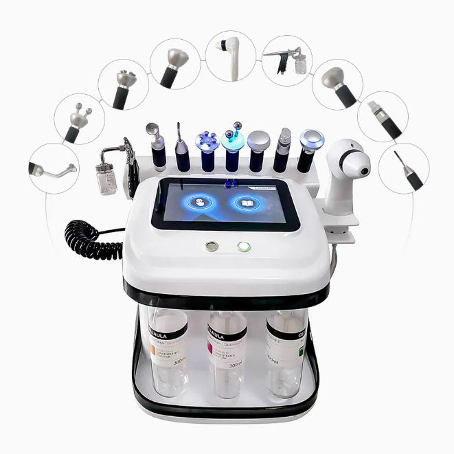 Professional 9 in 1 Skin Scanner Hydra Bubble Deep Cleaning Skin Beauty Wrinkle Removal Machine