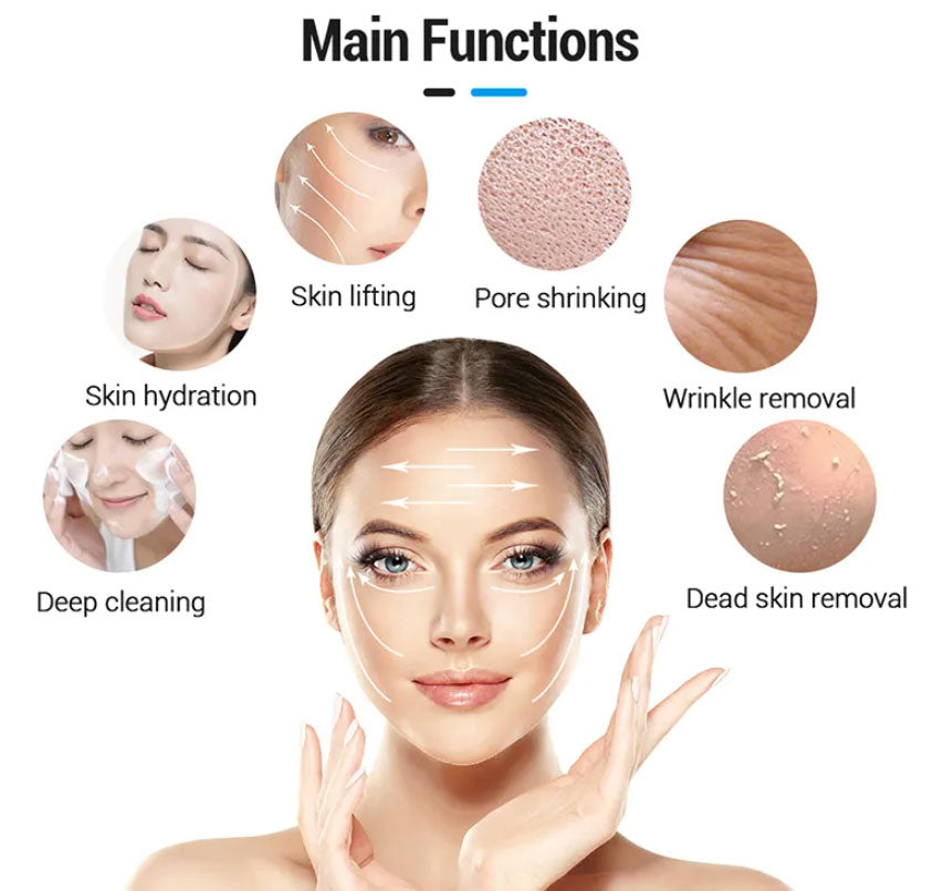 Professional 9 in 1 Skin Scanner Hydra Bubble Deep Cleaning Skin Beauty Wrinkle Removal Machine