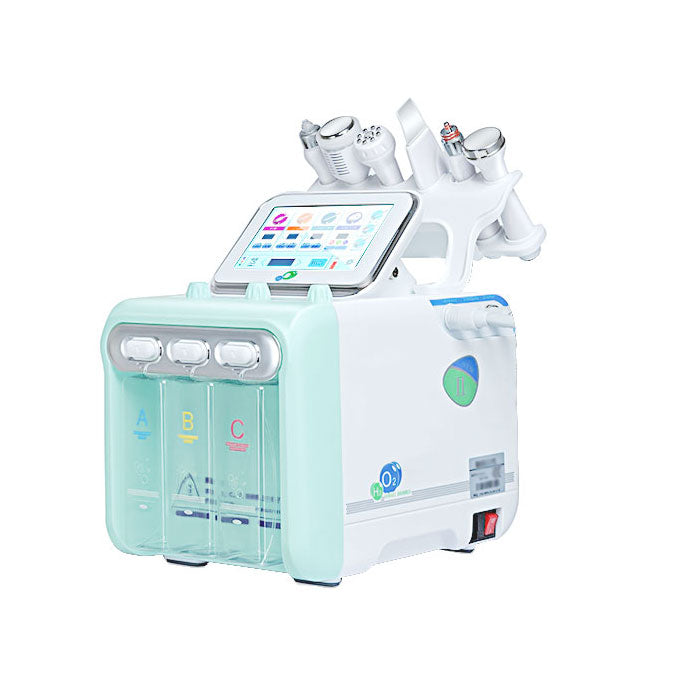 6 Handles Oxygen Spray Hydra Beauty Facial Machine Multifunctional Face Care Device for Beauty Spa
