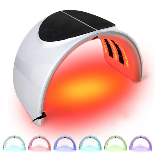 Foldable LED Face Light Mask 7 Color Red Infrared Light Therapy Machine SPA Equipment for Skincare at Home