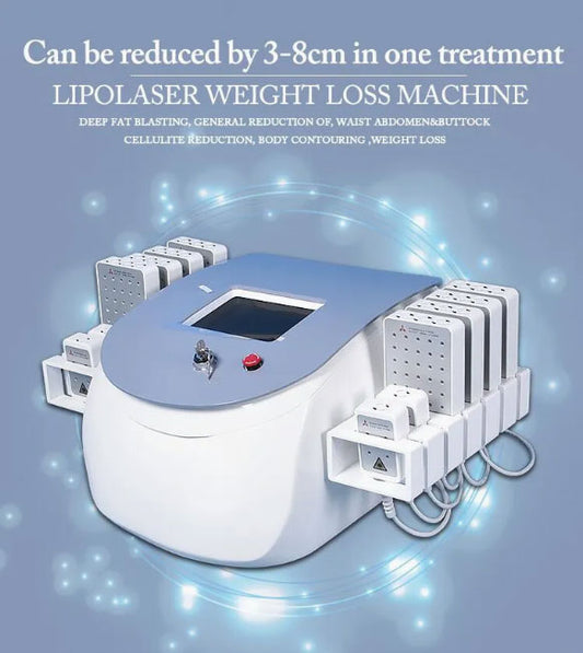 12 Paddles Lipo Laser Slimming Dual Wavelength 650nm/980nm Laser Beauty Machine