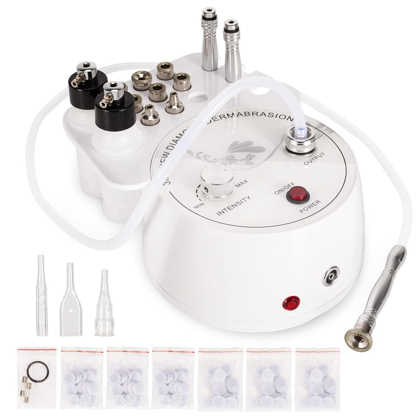 3 in 1 Diamond Microdermabrasion Machine with Vacuum Spray Beauty Facial Skin Care Dermabrasion Equipment for Salon Personal Home Use